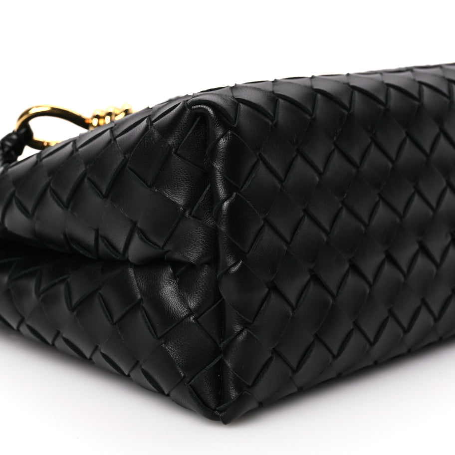 Bottega Veneta Nappa Intrecciato Small Andiamo Shoulder Bag Black Image 8