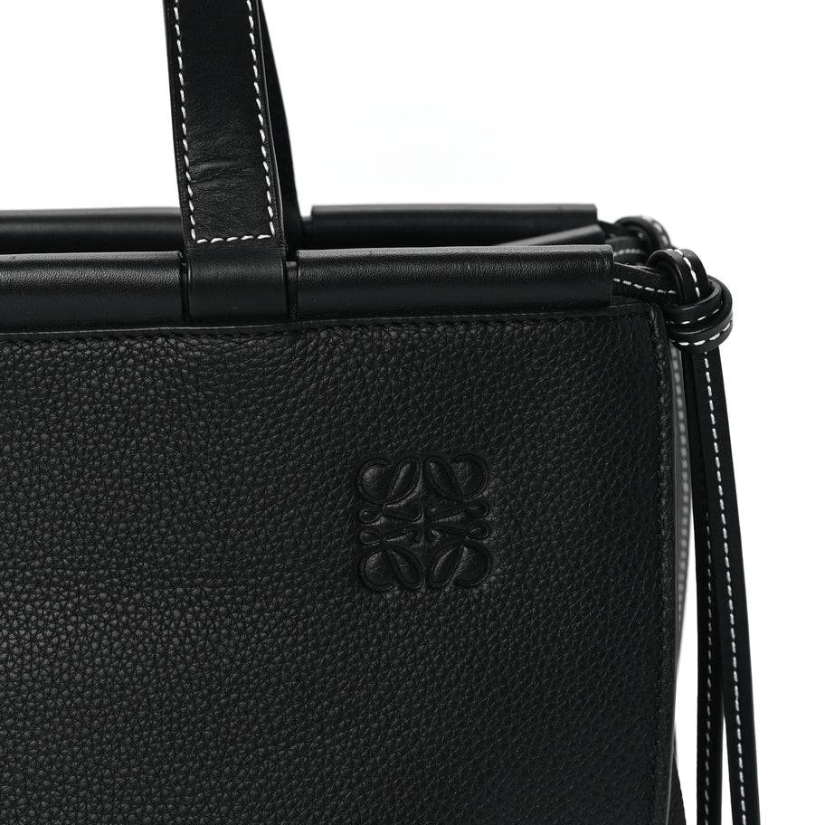 Loewe Grained Calfskin Small Cushion Tote Black Image 6