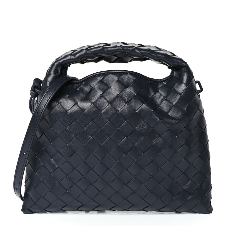 Bottega Veneta Calfskin Intrecciato Mini Hop Black Image 1