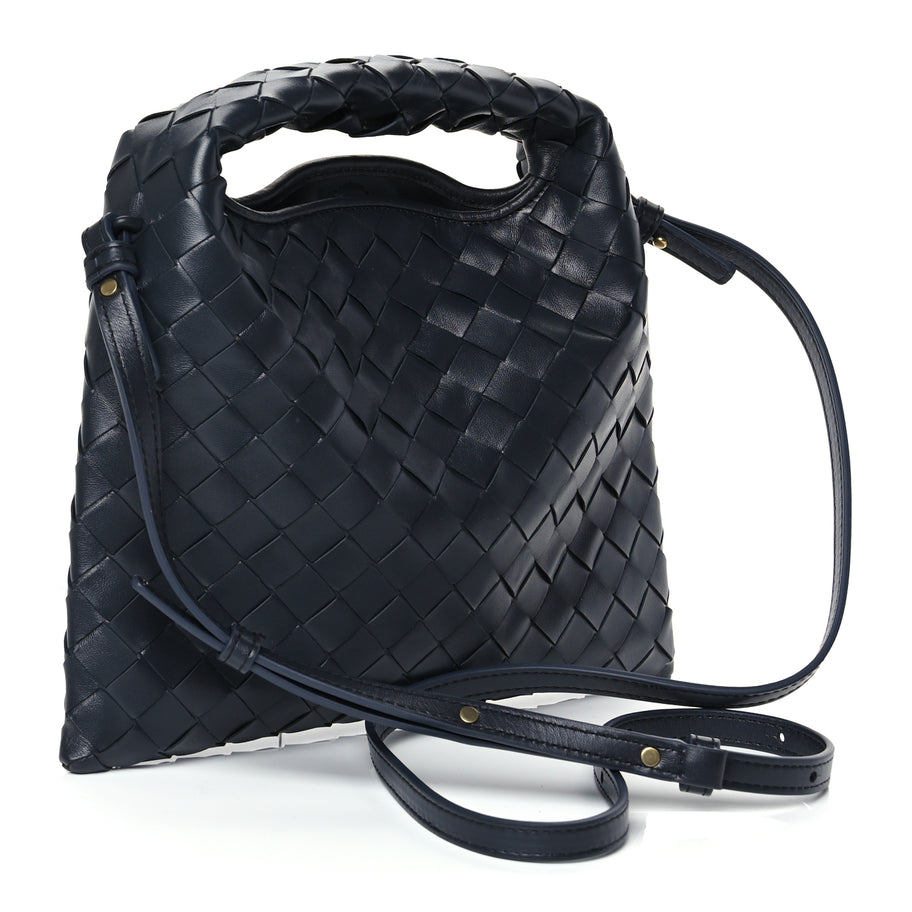 Bottega Veneta Calfskin Intrecciato Mini Hop Black Image 2
