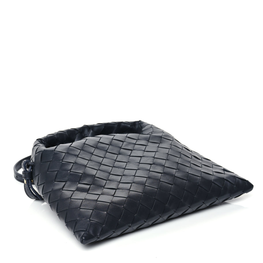 Bottega Veneta Calfskin Intrecciato Mini Hop Black Image 3
