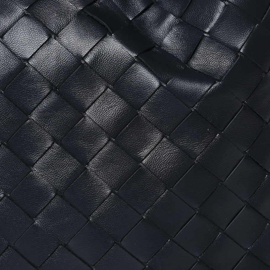 Bottega Veneta Calfskin Intrecciato Mini Hop Black Image 7