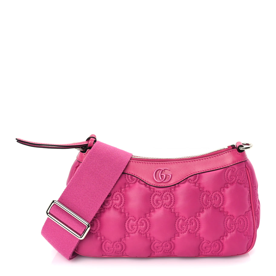 Gucci Nylon Calfskin Enamel GG Matelasse Chain Handbag  Lovely Image 1