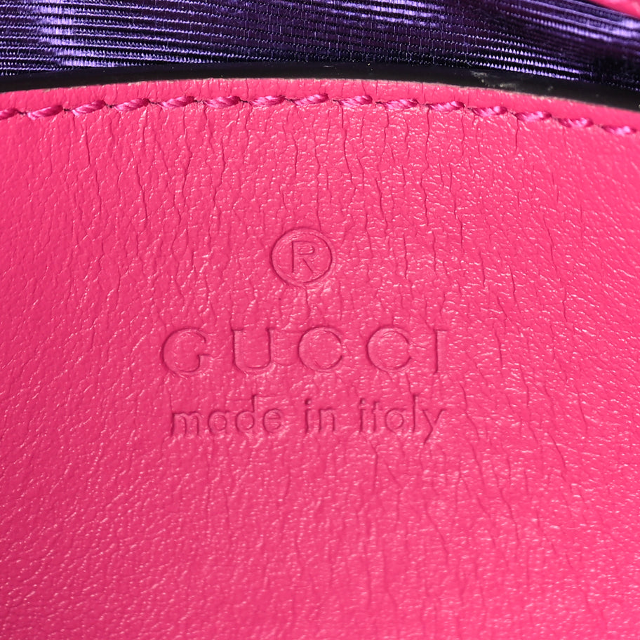 Gucci Nylon Calfskin Enamel GG Matelasse Chain Handbag  Lovely Image 5