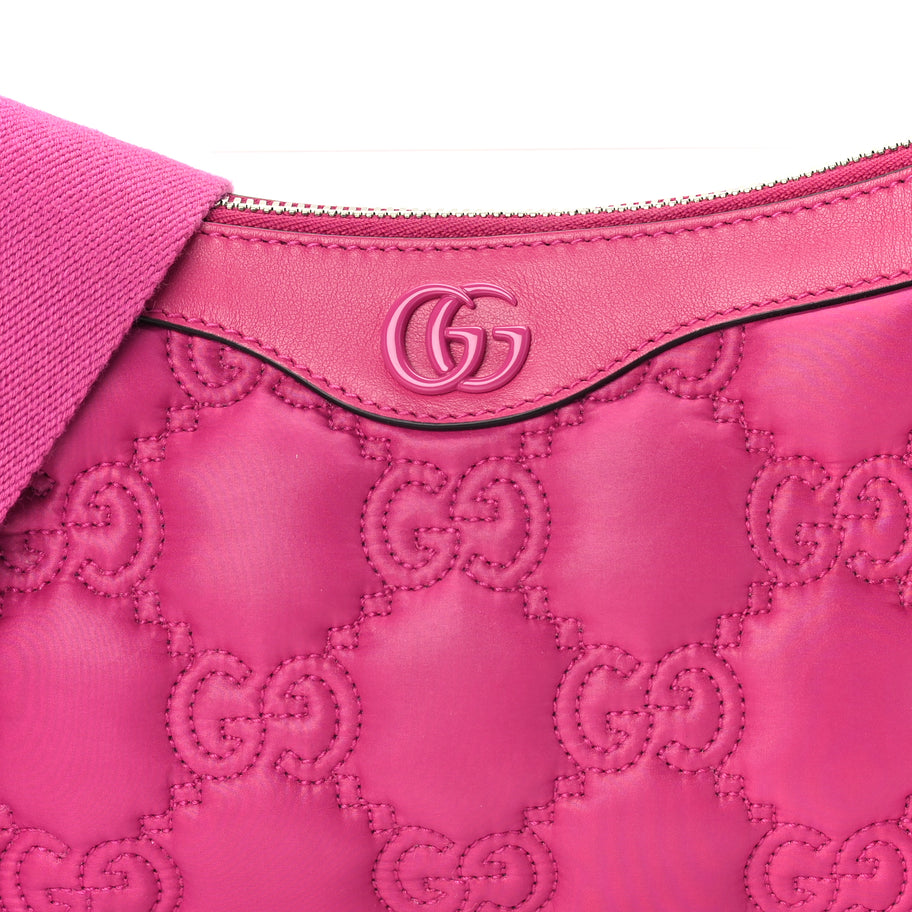 Gucci Nylon Calfskin Enamel GG Matelasse Chain Handbag  Lovely Image 6