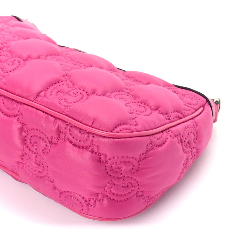 Gucci Nylon Calfskin Enamel GG Matelasse Chain Handbag  Lovely Image 8