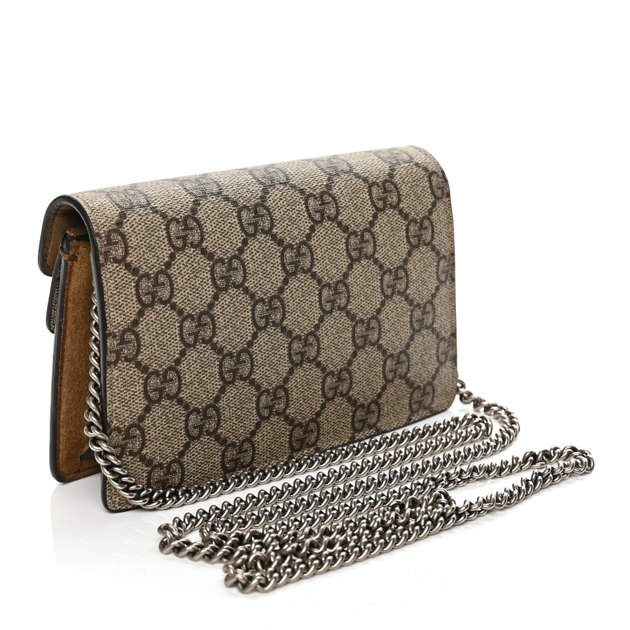 Gucci GG Supreme Monogram Super Mini Dionysus Shoulder Bag Taupe Image 2