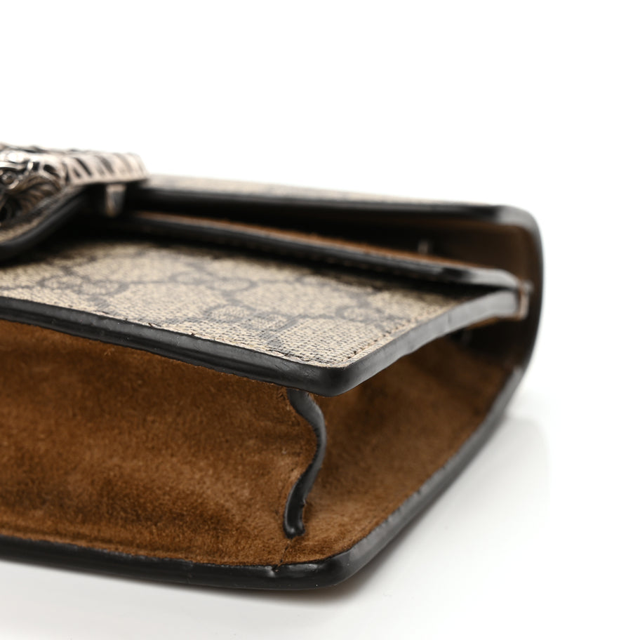 Gucci GG Supreme Monogram Super Mini Dionysus Shoulder Bag Taupe Image 8