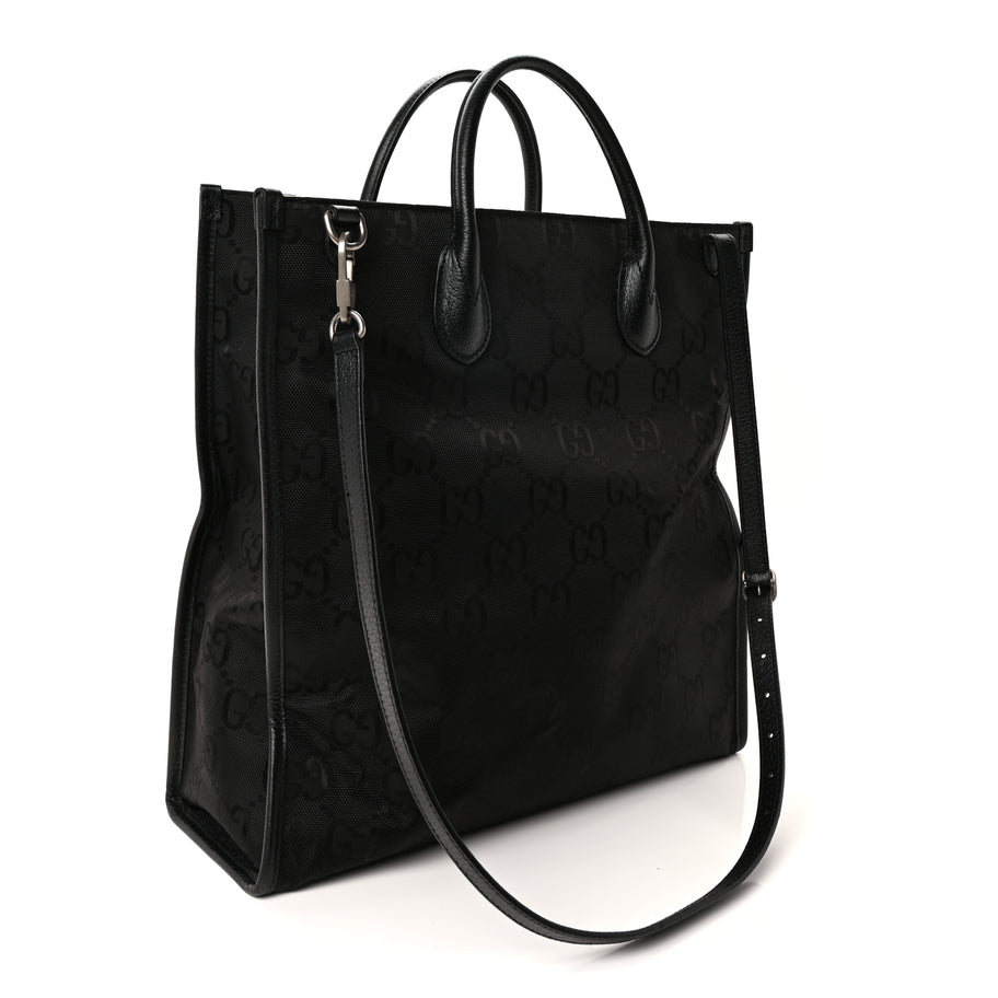 Gucci Econyl Nylon Monogram Off The Grid Long Tote Bag Black Image 2