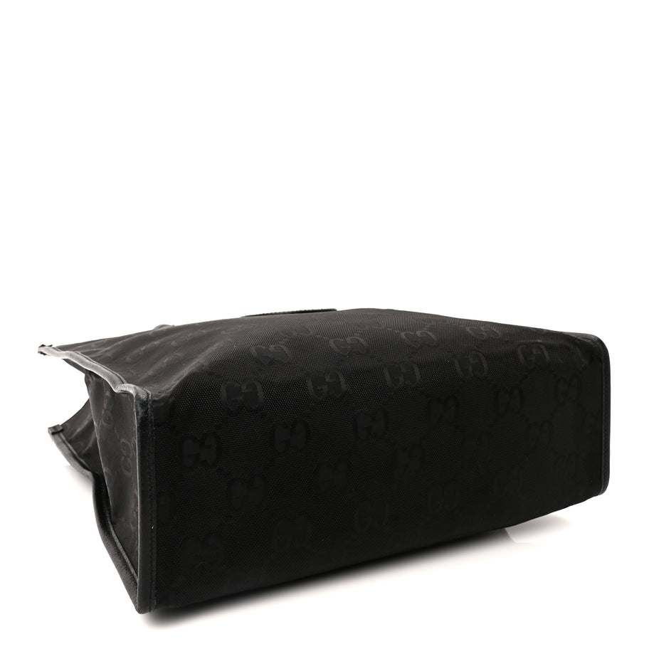 Gucci Econyl Nylon Monogram Off The Grid Long Tote Bag Black Image 3
