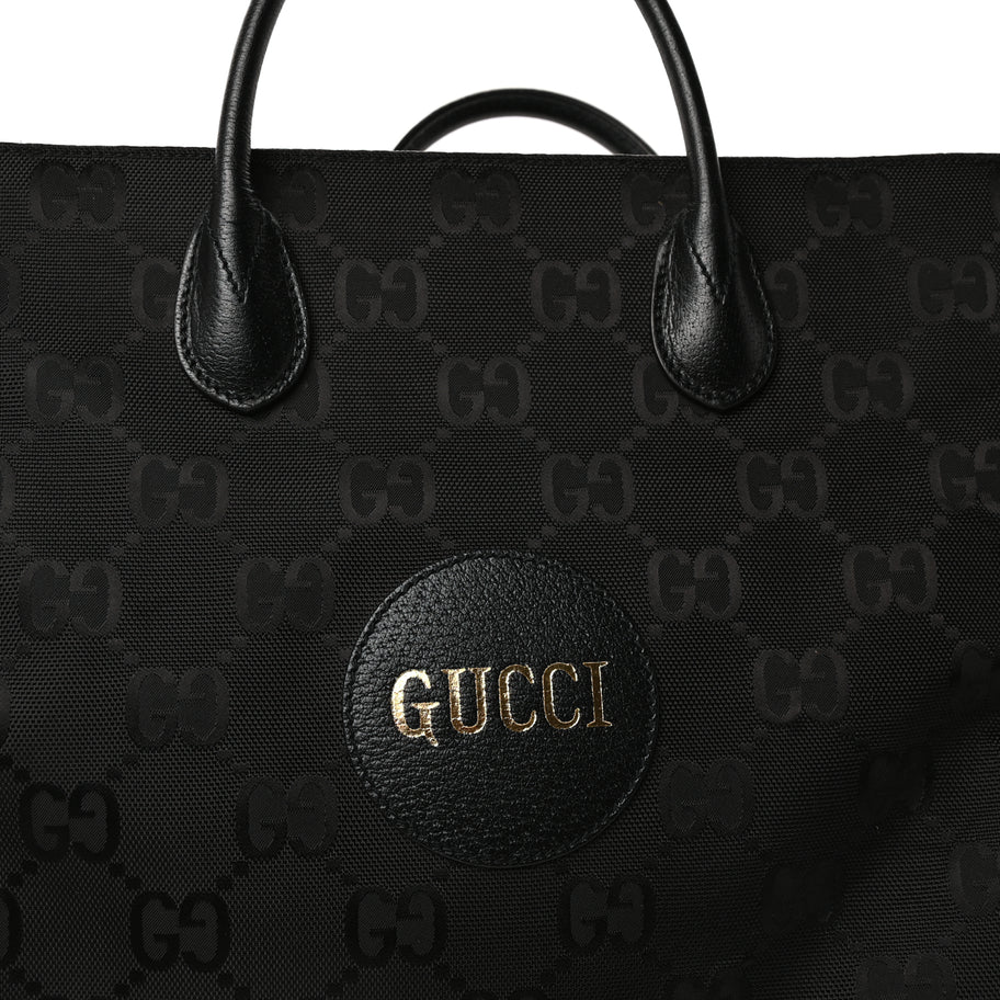 Gucci Econyl Nylon Monogram Off The Grid Long Tote Bag Black Image 6