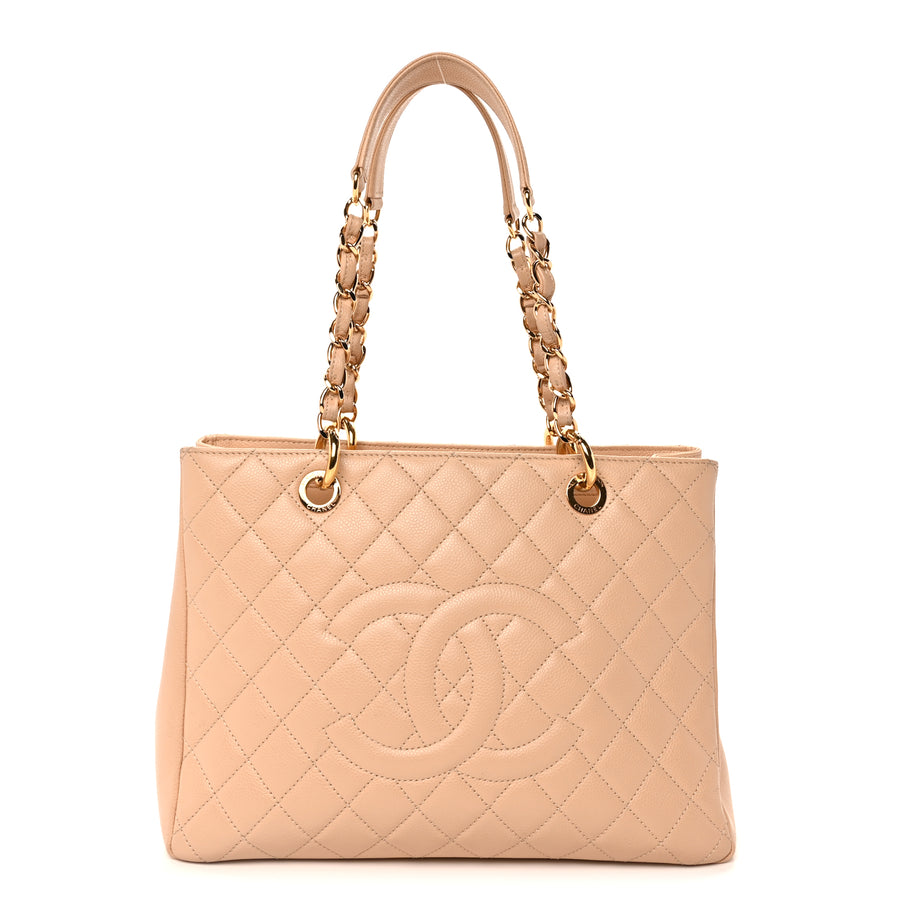 Chanel Caviar Quilted Grand Shopping Tote GST  Beige Clair Image 1