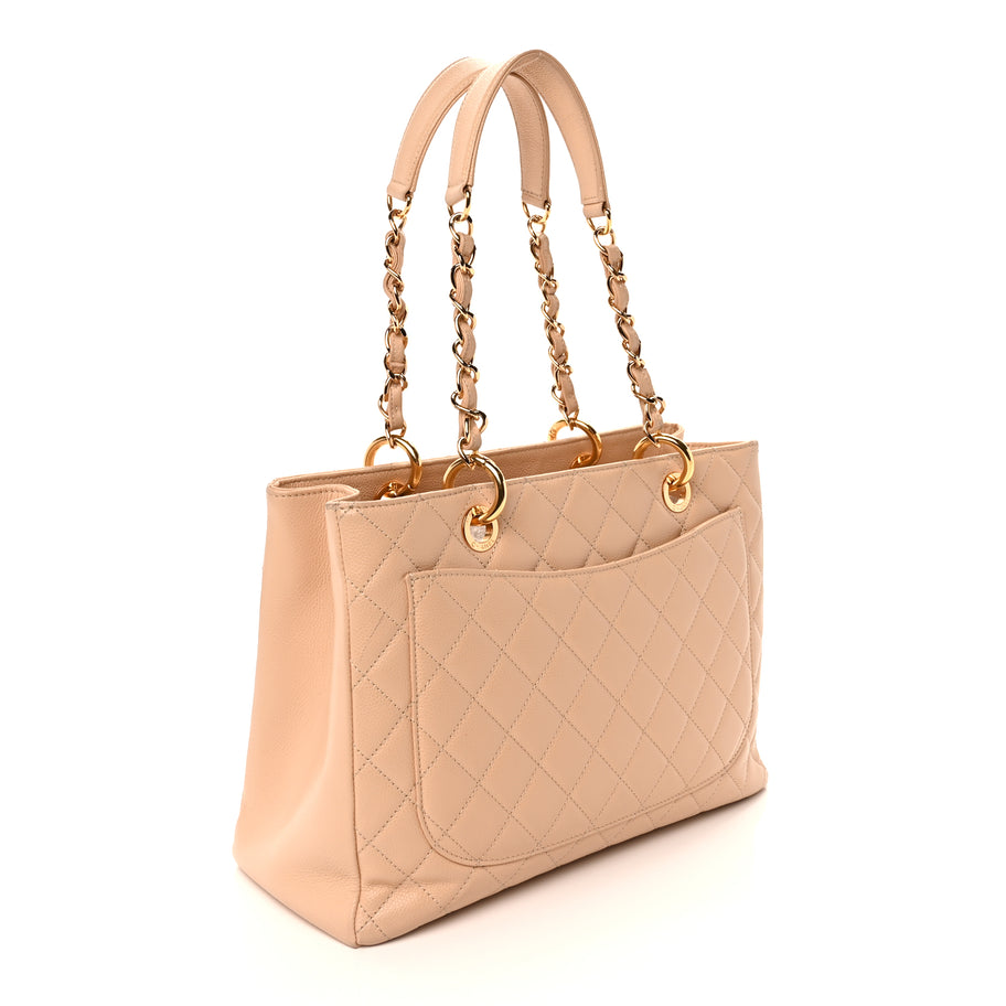 Chanel Caviar Quilted Grand Shopping Tote GST  Beige Clair Image 2