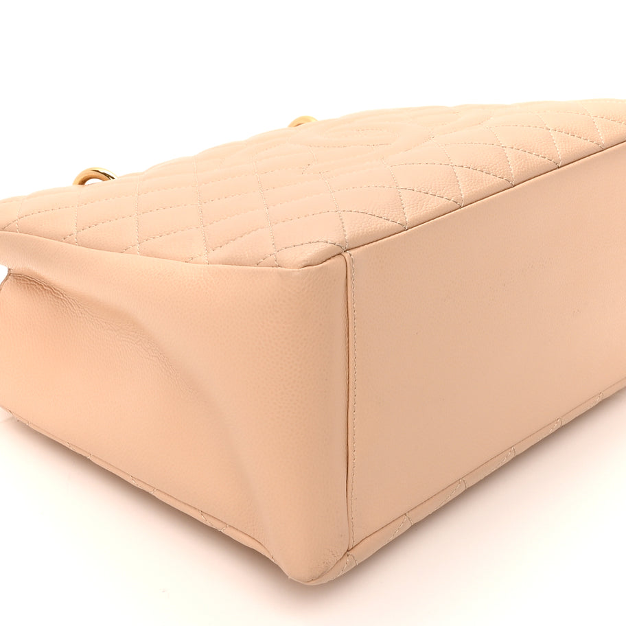 Chanel Caviar Quilted Grand Shopping Tote GST  Beige Clair Image 7