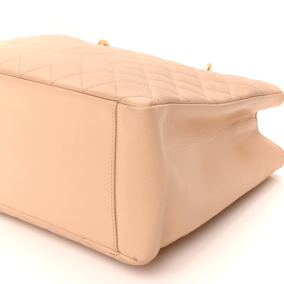 Chanel Caviar Quilted Grand Shopping Tote GST  Beige Clair Image 8