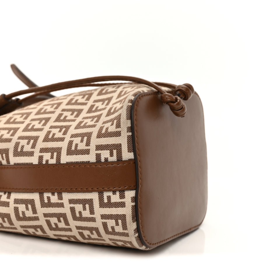 Fendi FENDI Zucchino Mini Mon Tresor Bucket Bag Beige Brown Image 7