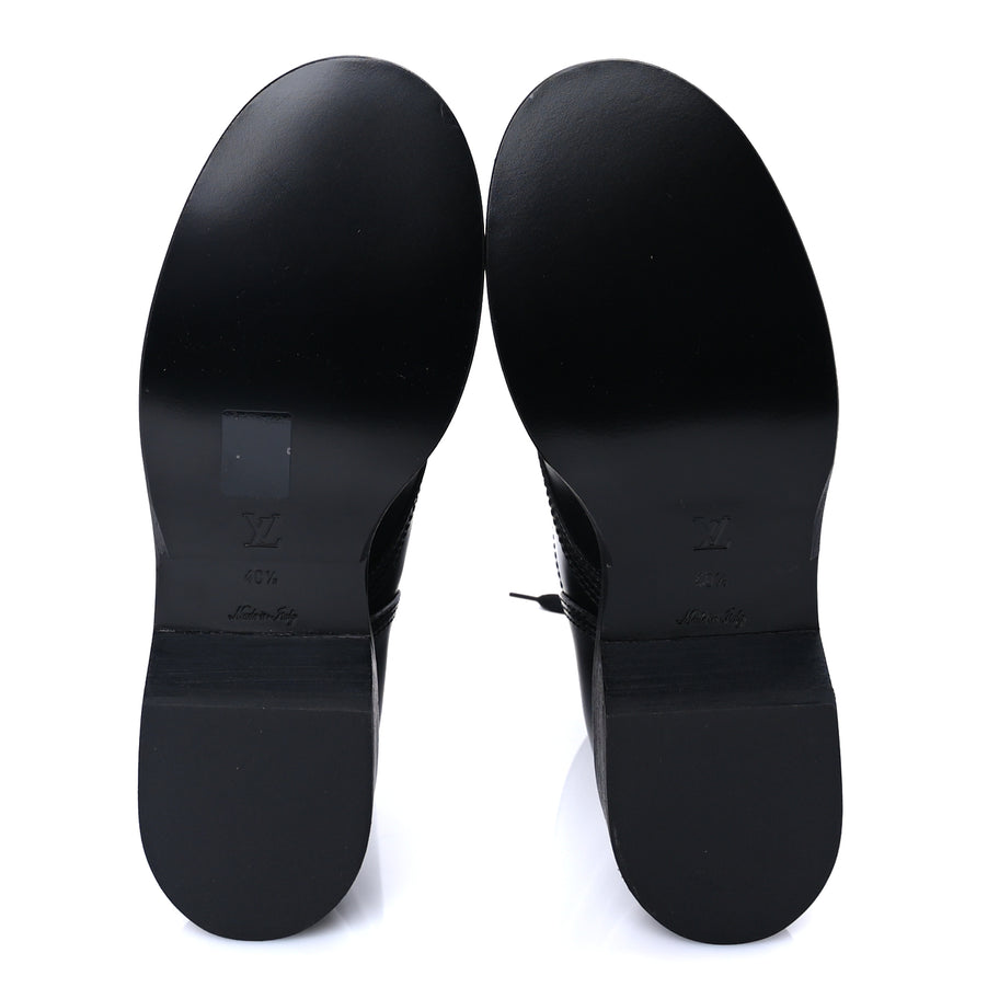 Louis Vuitton Calfskin Monogram Metropolis Flat Ranger Boots 40.5 Black Image 6