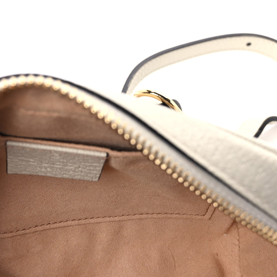 Gucci GG Supreme Monogram Textured Calfskin Web Mini Ophidia Shoulder Bag Beige Ebony Mystic White Image 4