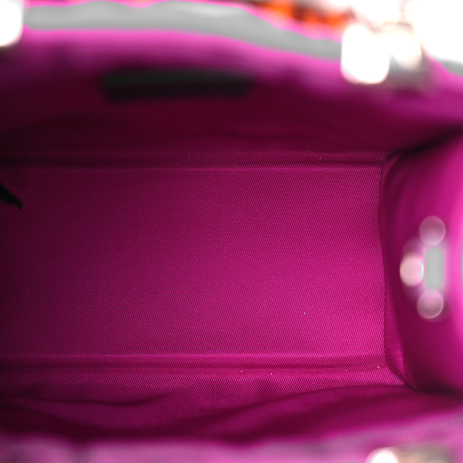 Fendi Technical Fabric Vitello Ceylon Plexiglass FF Mini Fendi Sunshine Shopper Tote Pink Bouganville Image 4