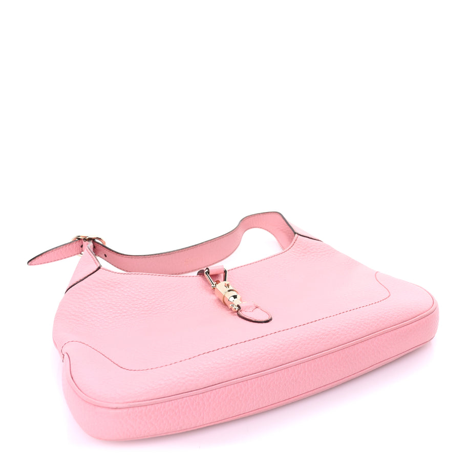 Gucci Soft Grained Calfskin Small Jackie O Hobo Pink Image 3