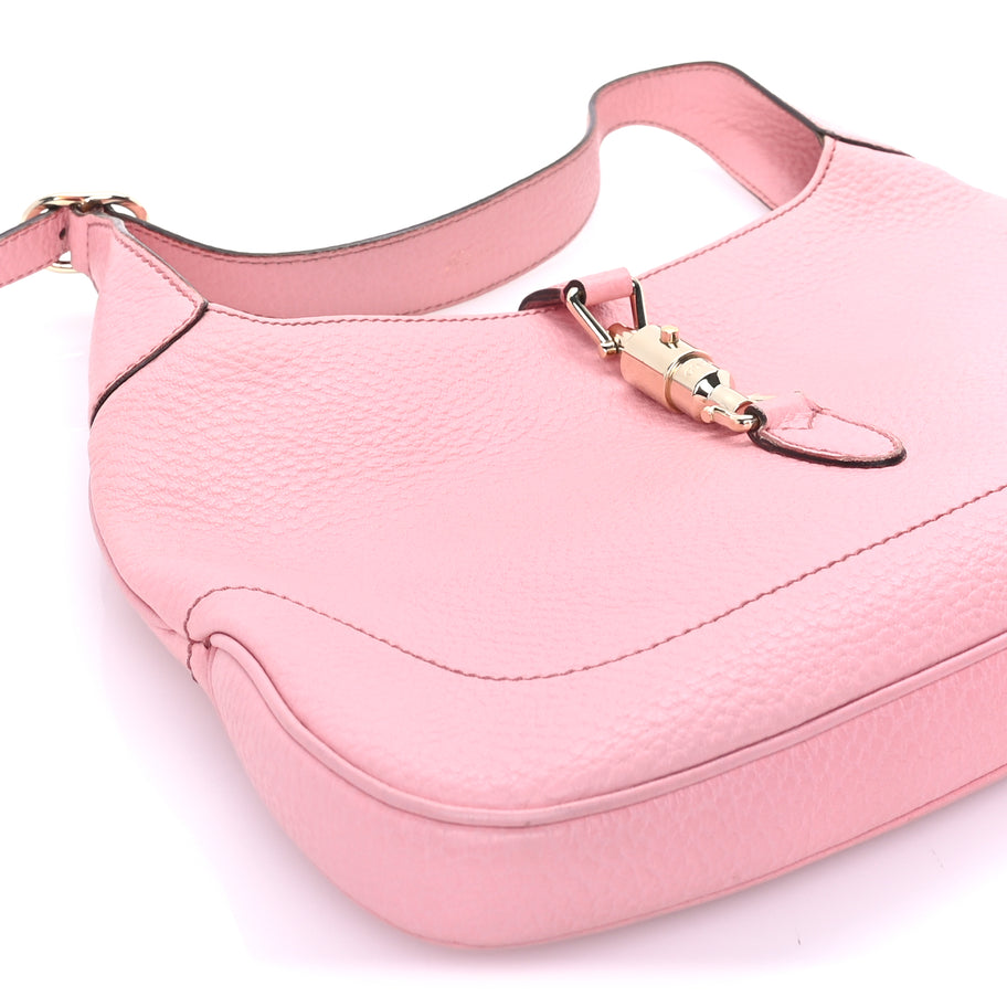 Gucci Soft Grained Calfskin Small Jackie O Hobo Pink Image 7