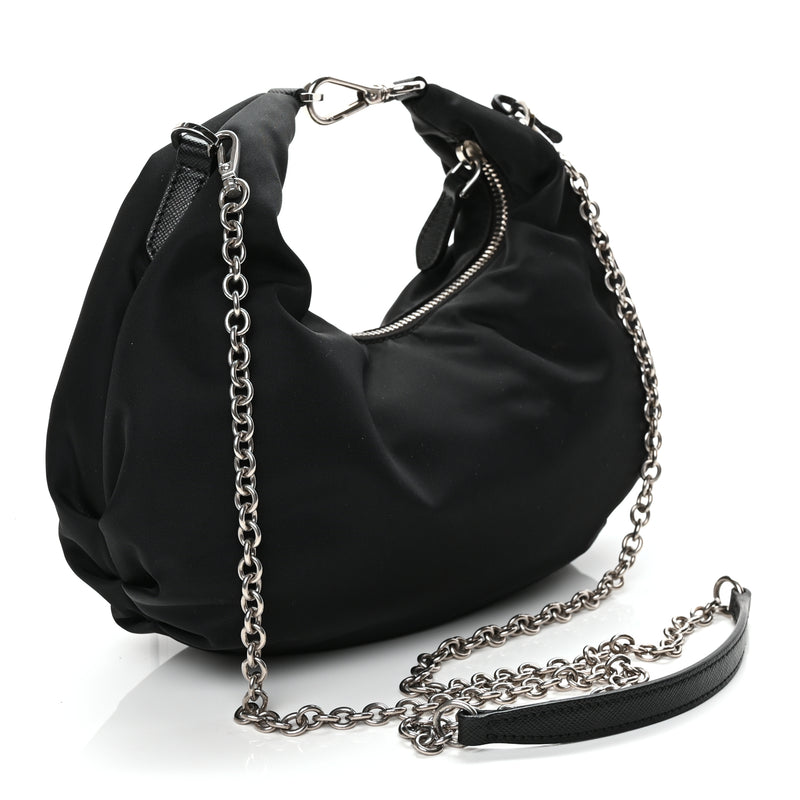  Prada Tessuto Nylon Saffiano Re-Edition 2006 Shoulder Bag Black