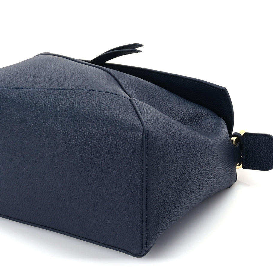 Loewe Soft Grained Calfskin Small Puzzle Edge Bag  Navy Image 15
