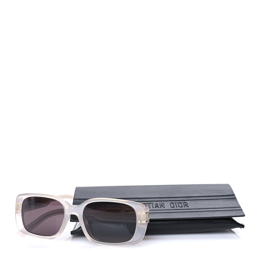 Christian Dior Diorsignature Rectangular Sunglasses Beige Smoke Image 7