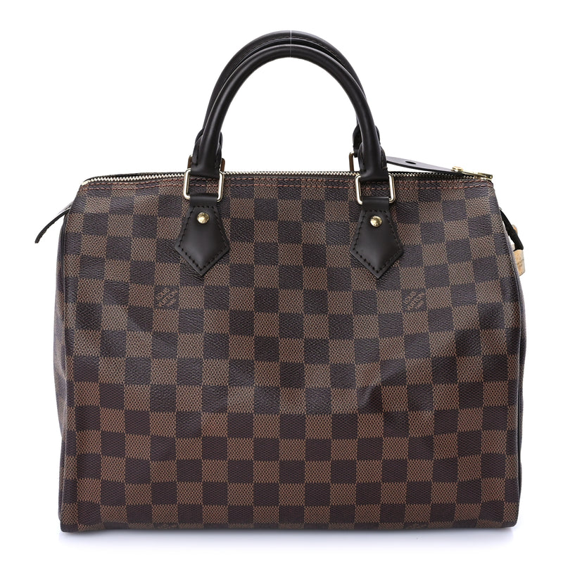  Louis Vuitton Damier Ebene Speedy 30 Brown