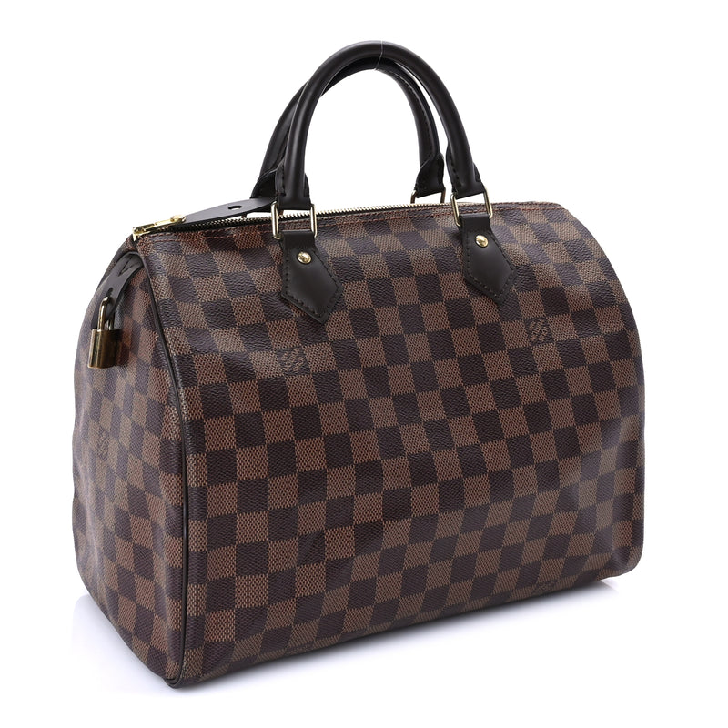  Louis Vuitton Damier Ebene Speedy 30 Brown