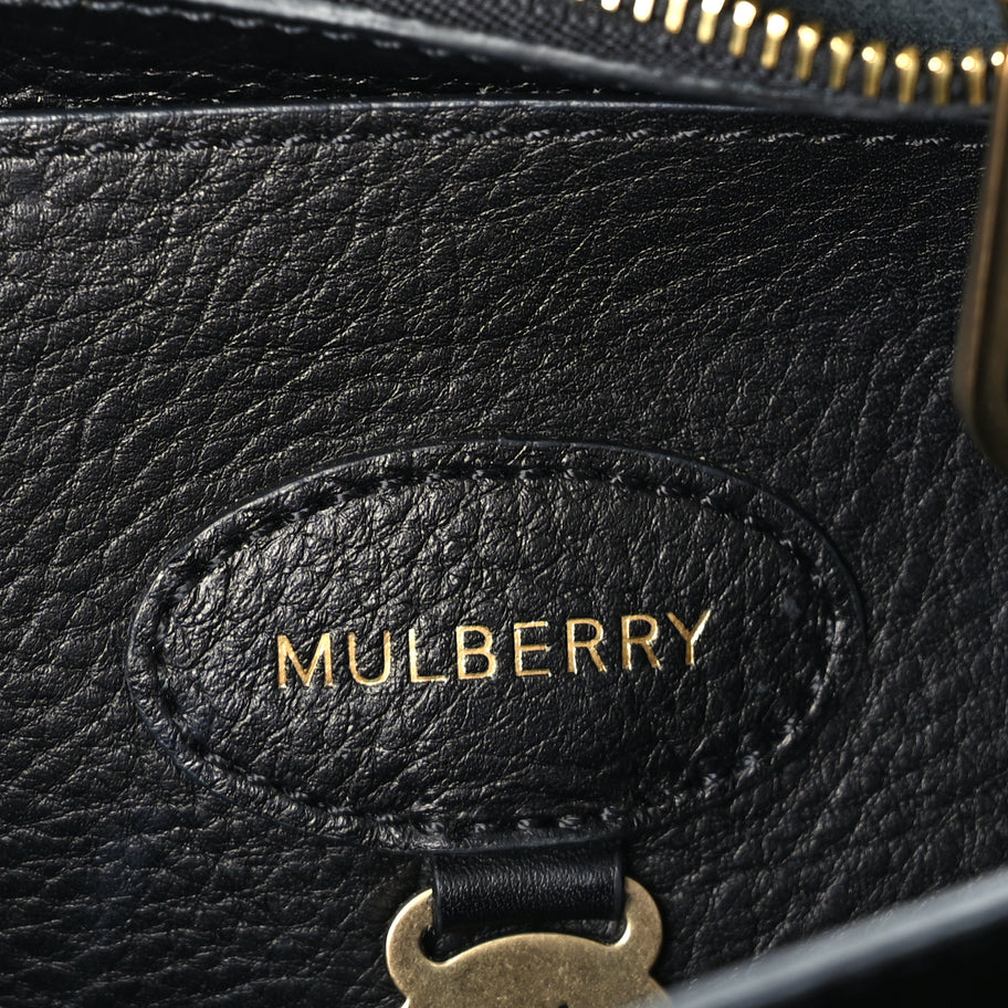 Mulberry Small Classic Grain Bayswater  Black Image 5