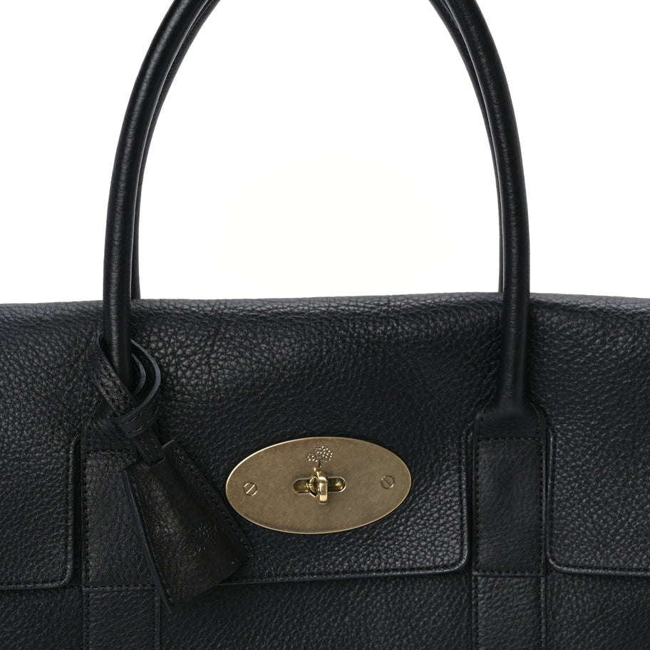 Mulberry Small Classic Grain Bayswater  Black Image 6