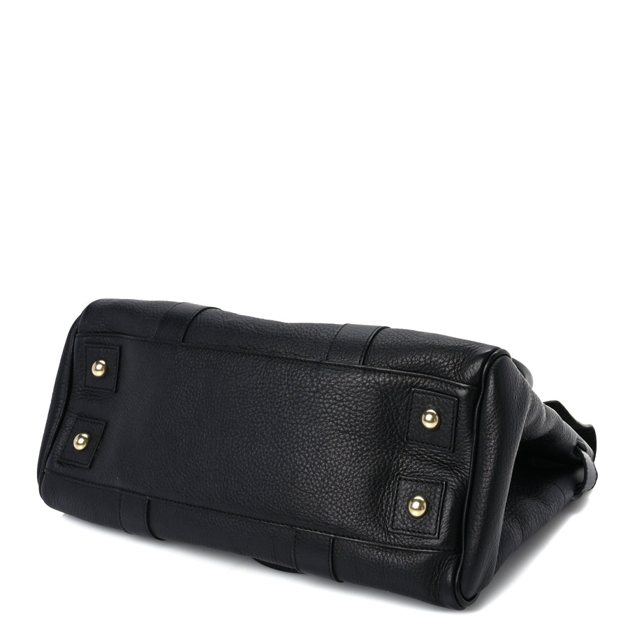 Mulberry Small Classic Grain Bayswater  Black Image 8