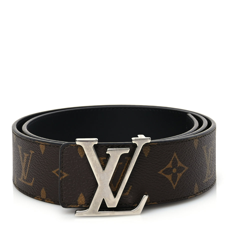 Louis Vuitton Calfskin Monogram 40mm LV Initiales Reversible Belt 90 36 Black Image 1
