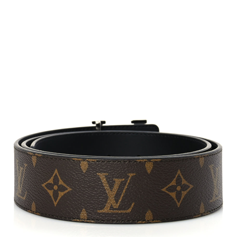 Louis Vuitton Calfskin Monogram 40mm LV Initiales Reversible Belt 90 36 Black Image 2