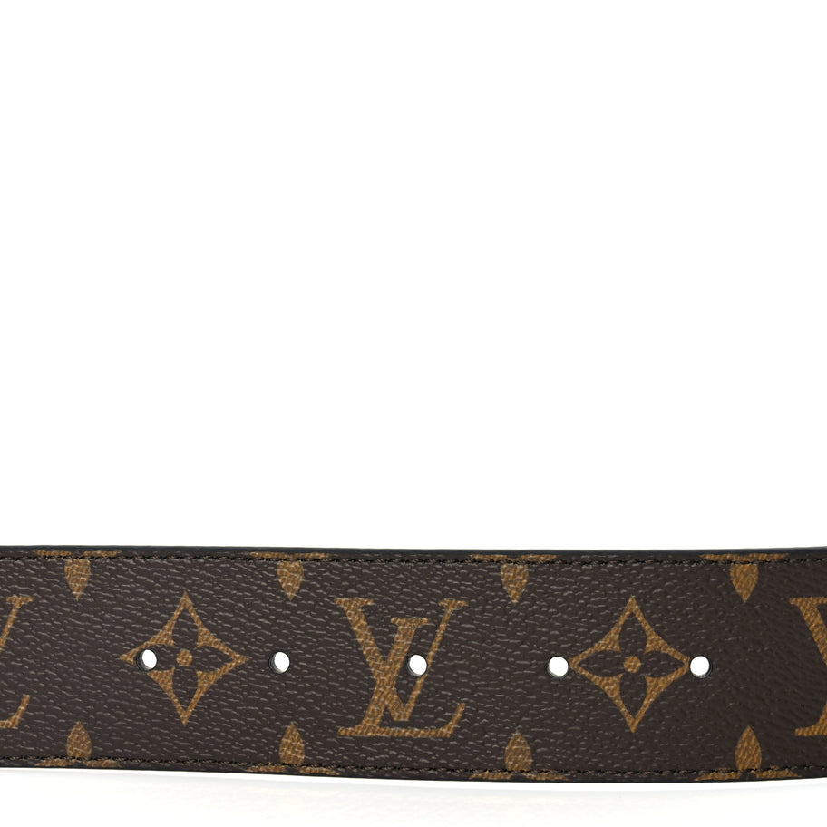 Louis Vuitton Calfskin Monogram 40mm LV Initiales Reversible Belt 90 36 Black Image 3