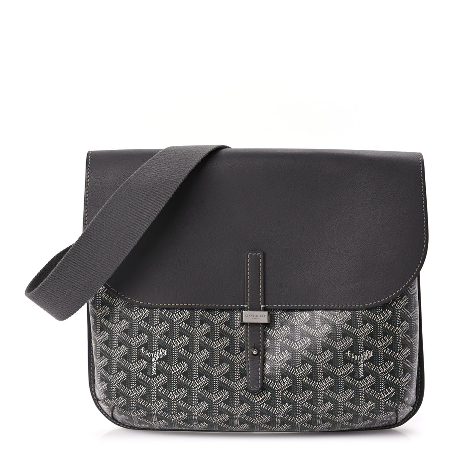 Goyard Goyardine Coursier Messenger Bag Gray Image 1