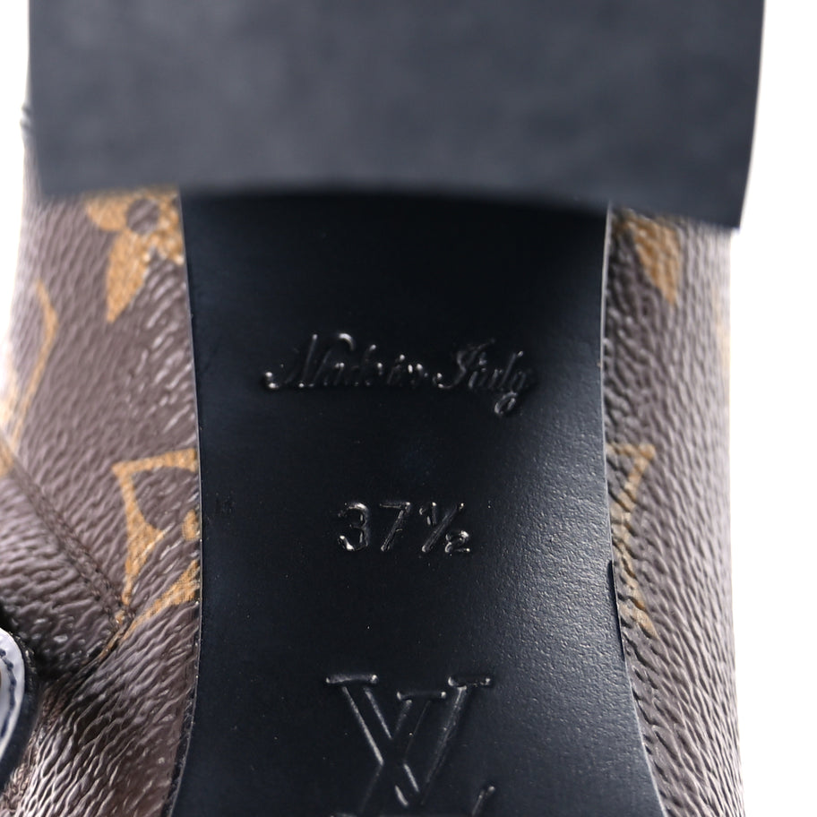 Louis Vuitton Patent Calfskin Monogram Star Trail Ankle Boots 37.5 Black Image 6