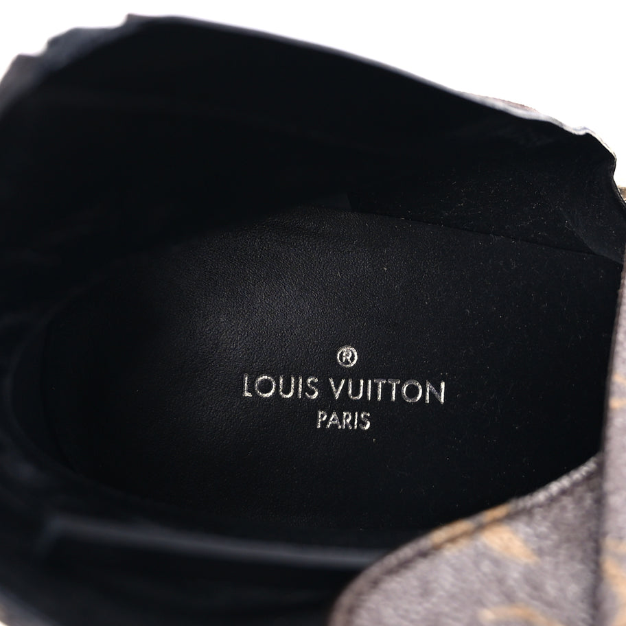 Louis Vuitton Patent Calfskin Monogram Star Trail Ankle Boots 37.5 Black Image 8