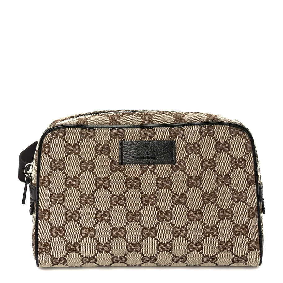 Gucci Monogram Dollar Calfskin Belt Bag Beige Ebony Testa di Moro Marrone Scuro Image 1