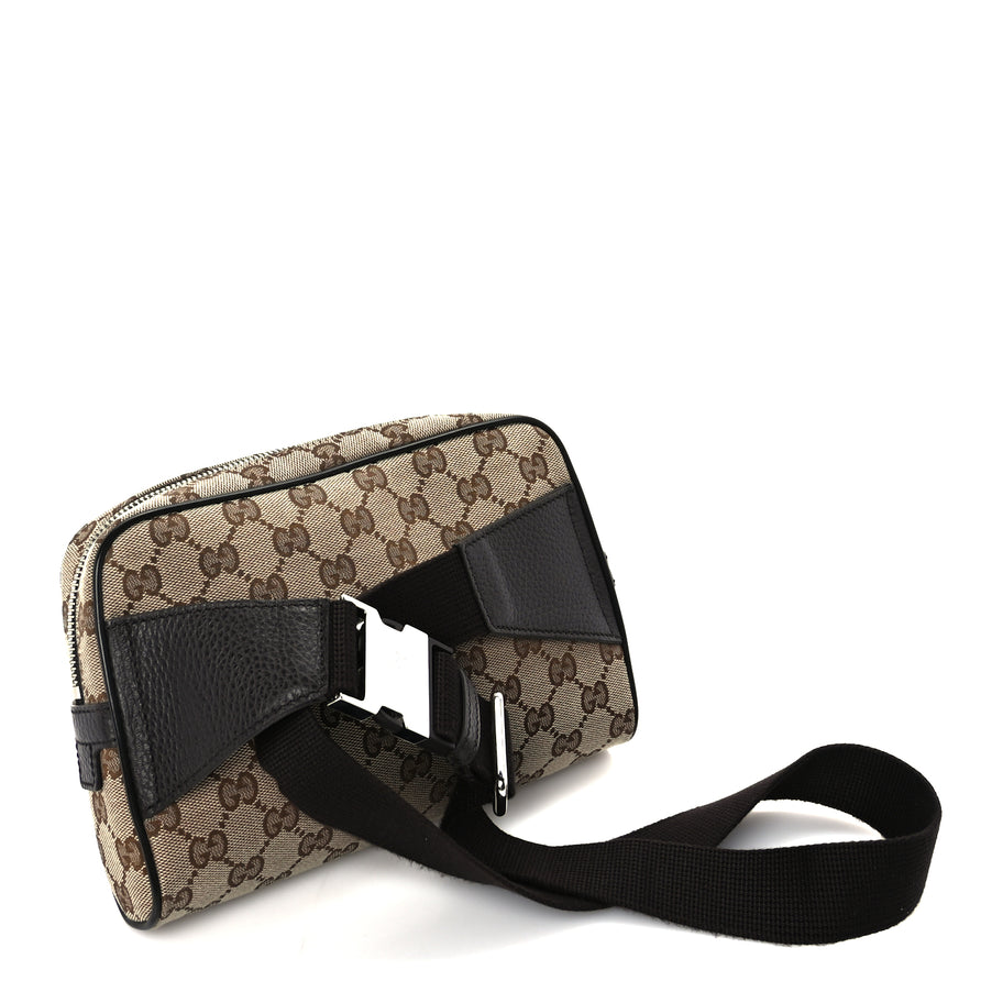 Gucci Monogram Dollar Calfskin Belt Bag Beige Ebony Testa di Moro Marrone Scuro Image 2