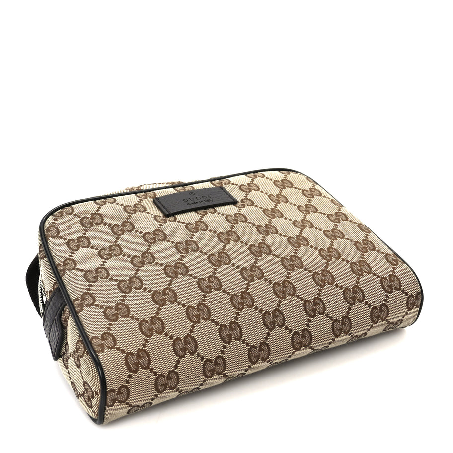 Gucci Monogram Dollar Calfskin Belt Bag Beige Ebony Testa di Moro Marrone Scuro Image 3