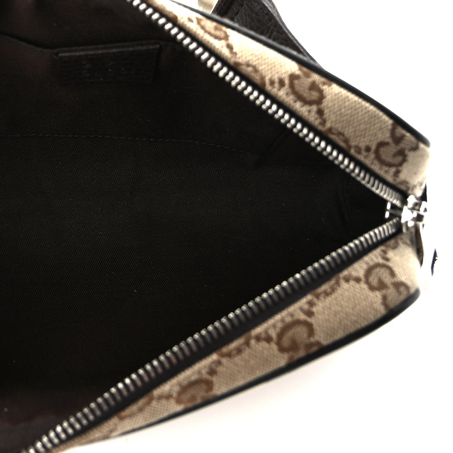 Gucci Monogram Dollar Calfskin Belt Bag Beige Ebony Testa di Moro Marrone Scuro Image 4
