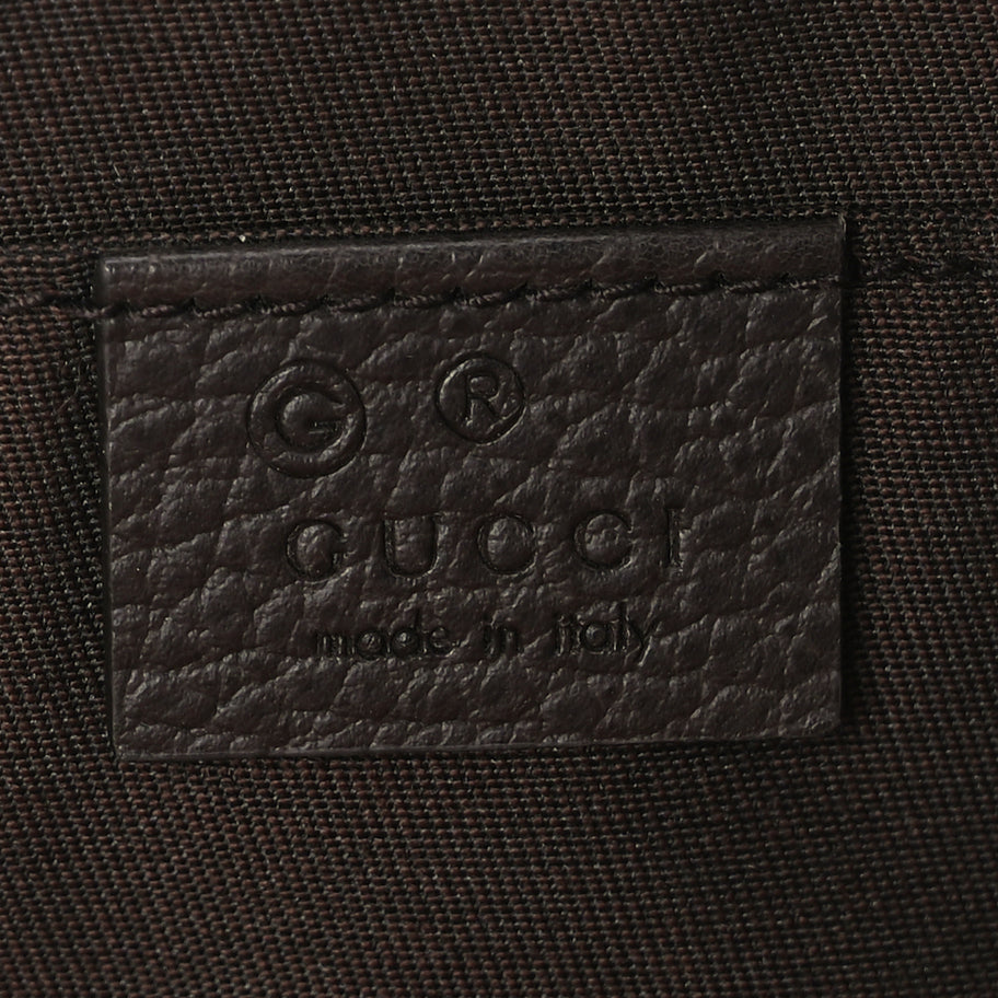 Gucci Monogram Dollar Calfskin Belt Bag Beige Ebony Testa di Moro Marrone Scuro Image 5