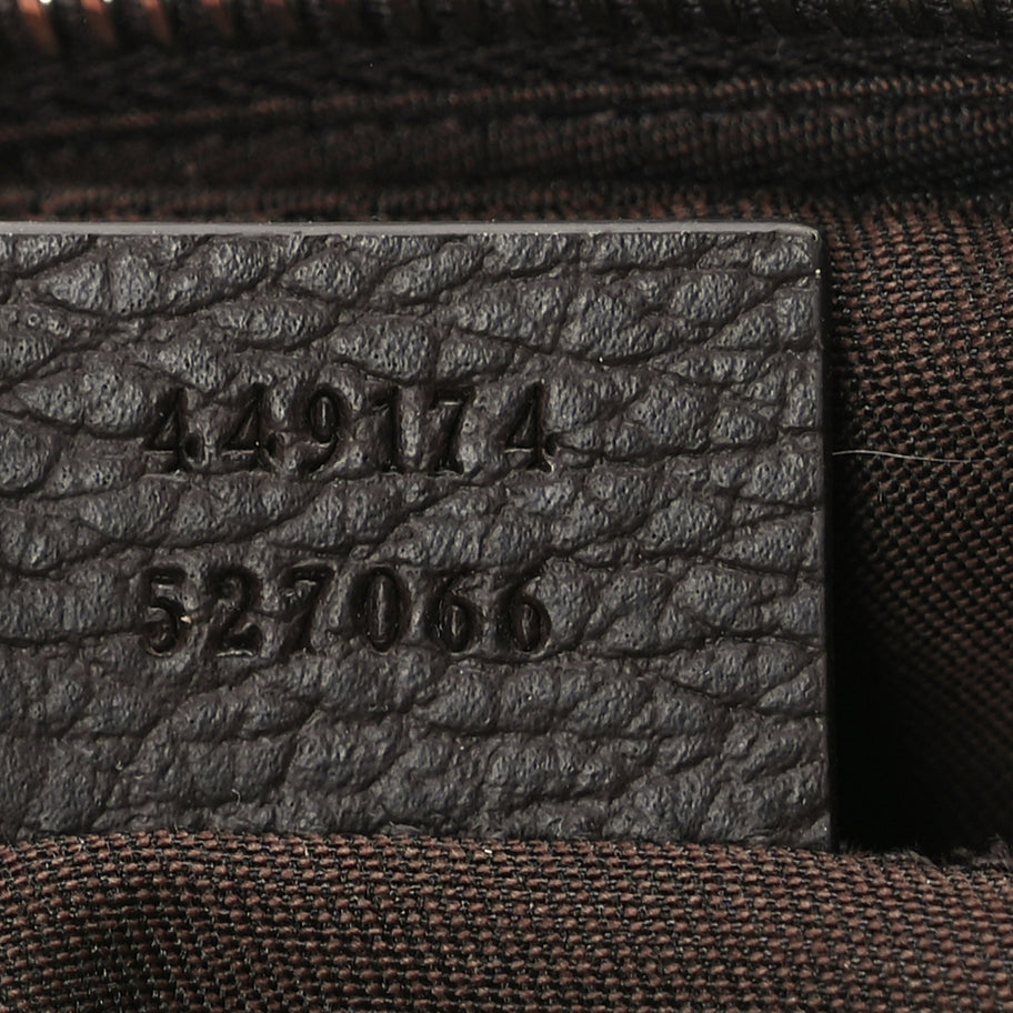 Gucci Monogram Dollar Calfskin Belt Bag Beige Ebony Testa di Moro Marrone Scuro Image 6