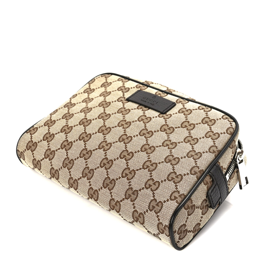 Gucci Monogram Dollar Calfskin Belt Bag Beige Ebony Testa di Moro Marrone Scuro Image 9