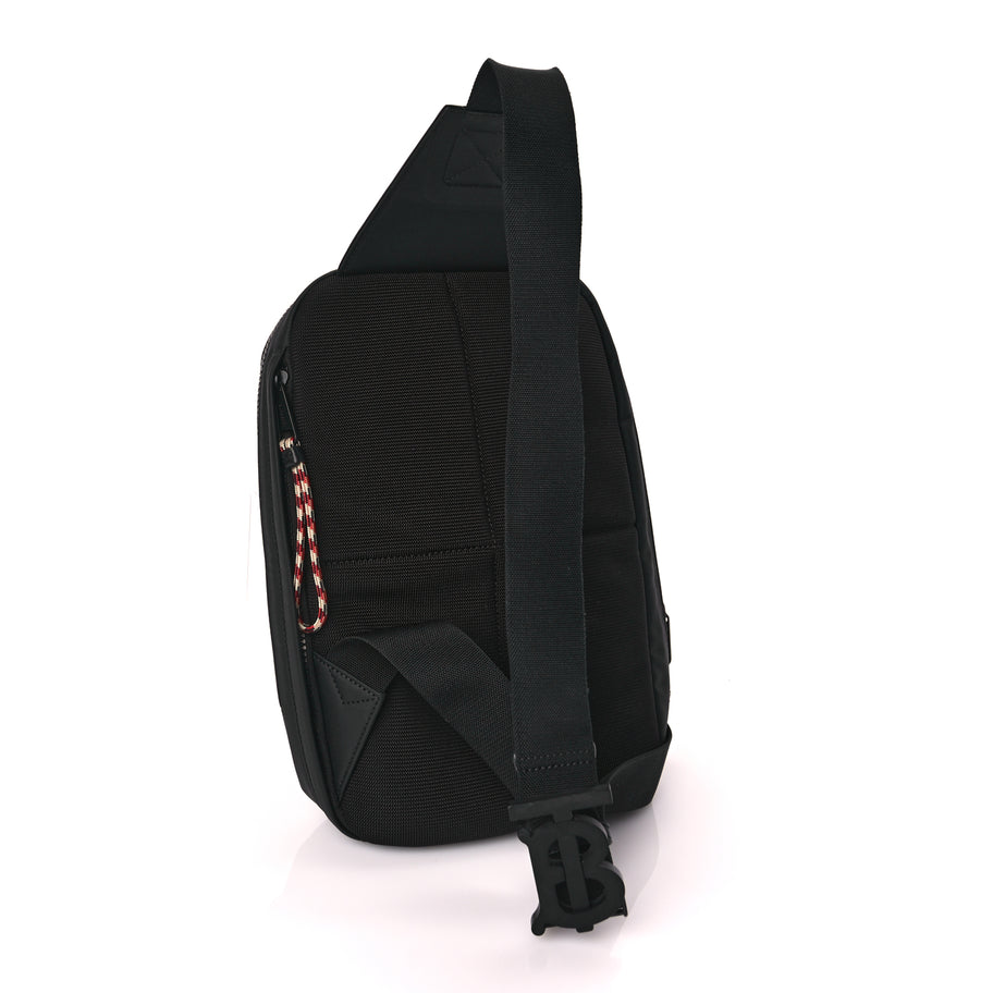 Burberry Coated Canvas Horseferry Blaze Crossbody Bag Black Image 2