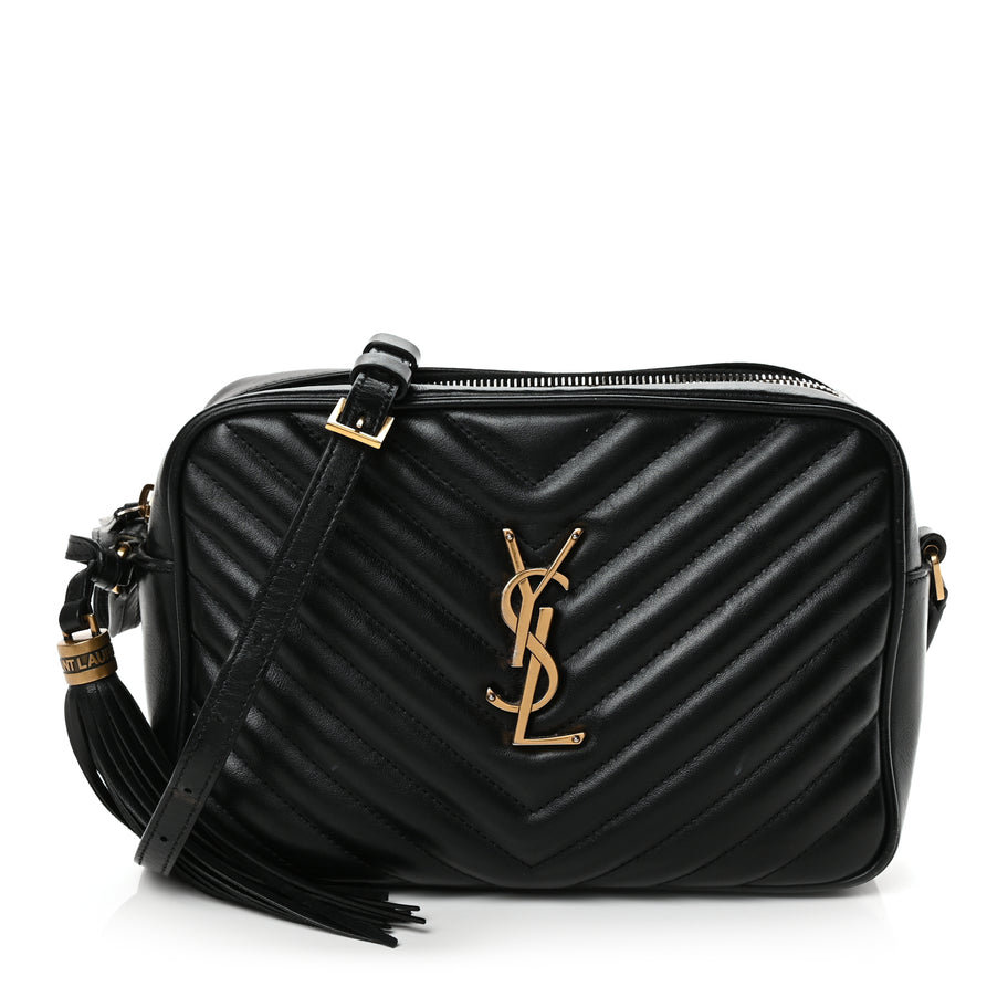Saint Laurent Calfskin Matelasse Monogram Lou Camera Bag Black Image 1