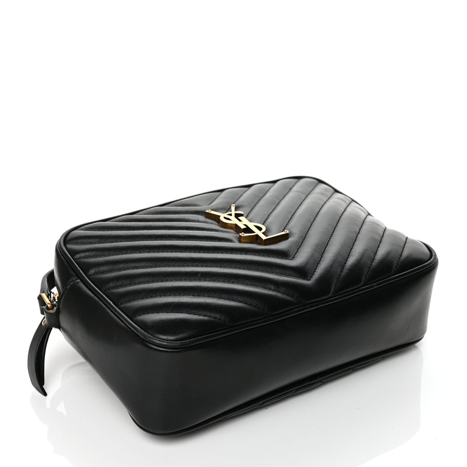 Saint Laurent Calfskin Matelasse Monogram Lou Camera Bag Black Image 3