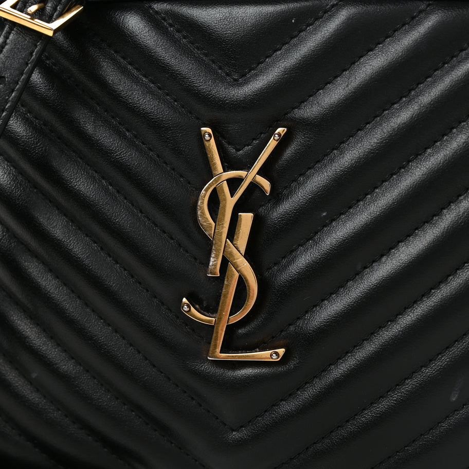 Saint Laurent Calfskin Matelasse Monogram Lou Camera Bag Black Image 7
